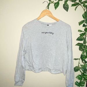 Not your baby crop top H&M